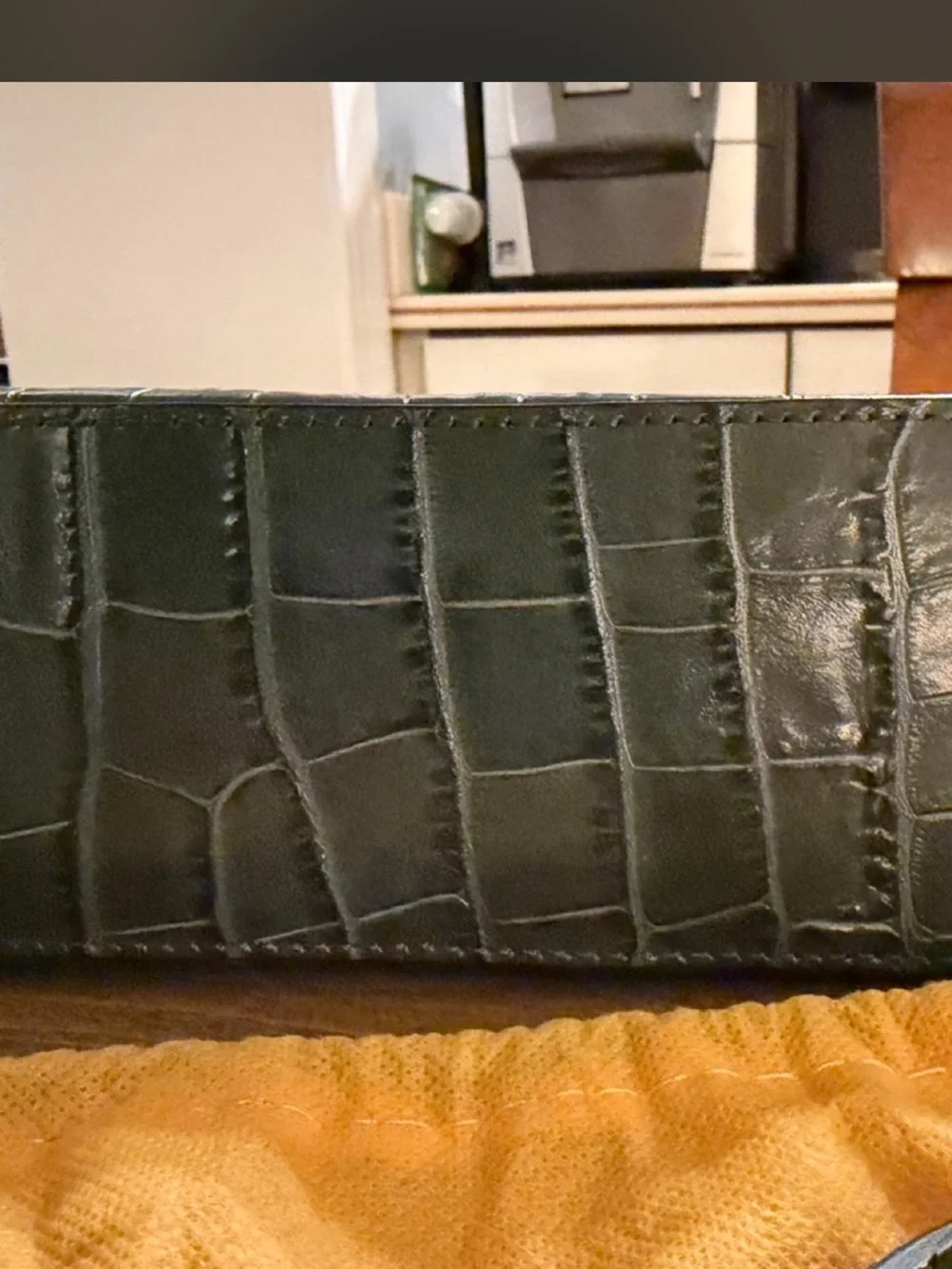 Valentino by Mario Valentino Croc-Embossed Dark Green Camera Bag #luxury #design